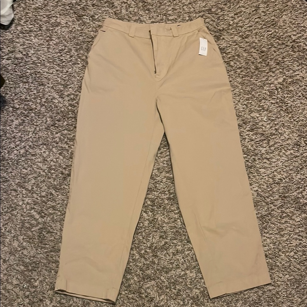GAP Tan Straight Leg Pants Classic Cotton Blend